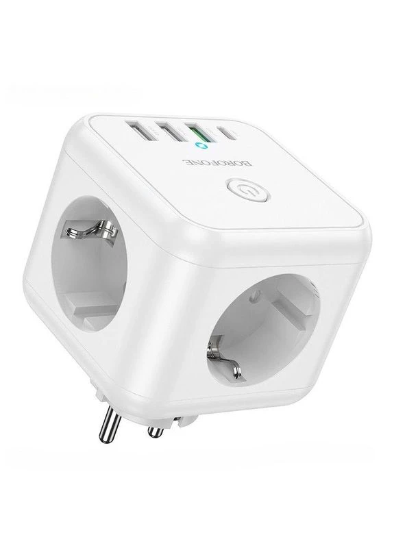 Зарядное устройство с 3 розетками BAC10 |3USB, 1Type-C, 30.5W| Borofone (337351455)
