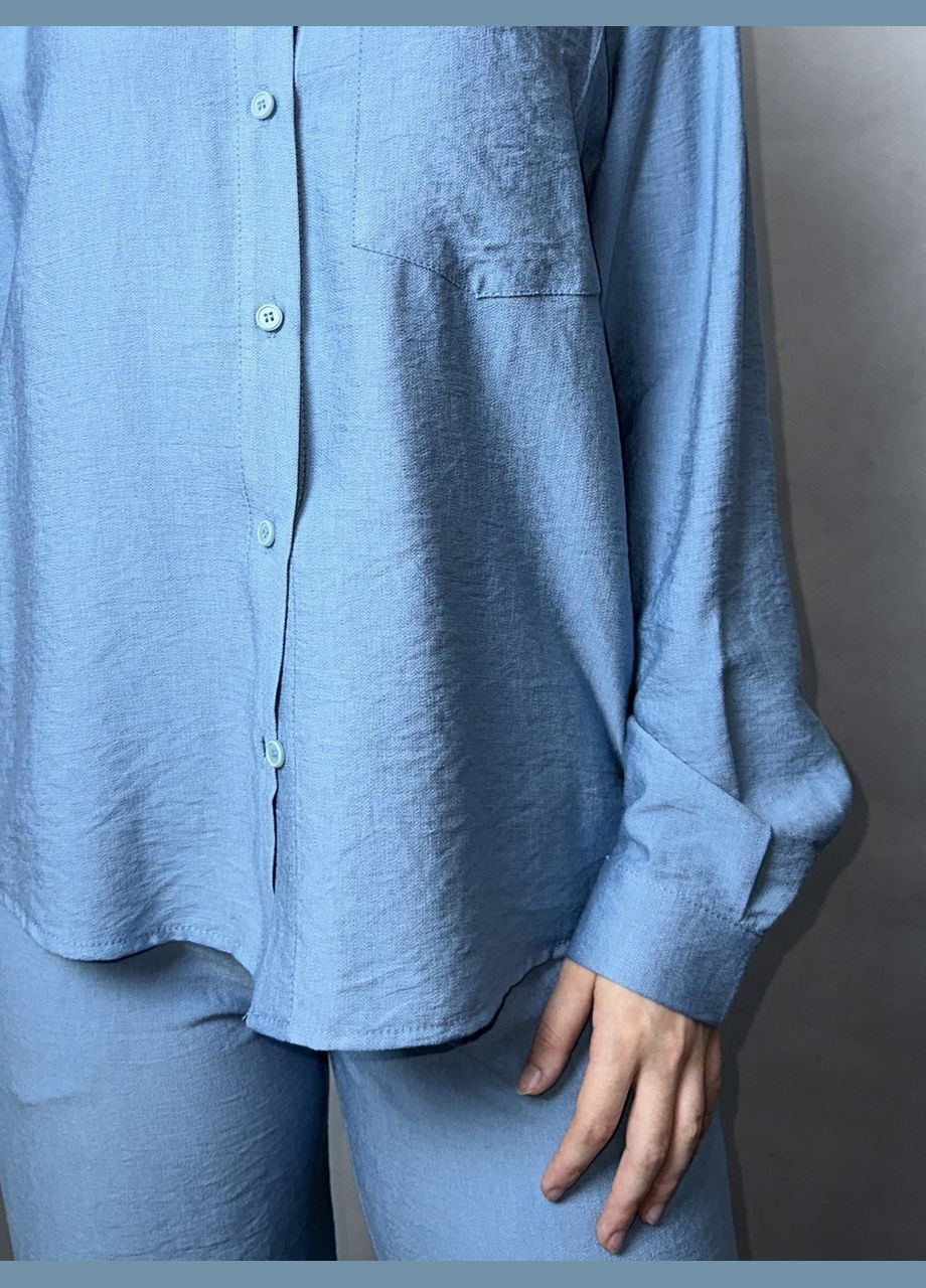Синяя демисезонная блузка Modna KAZKA