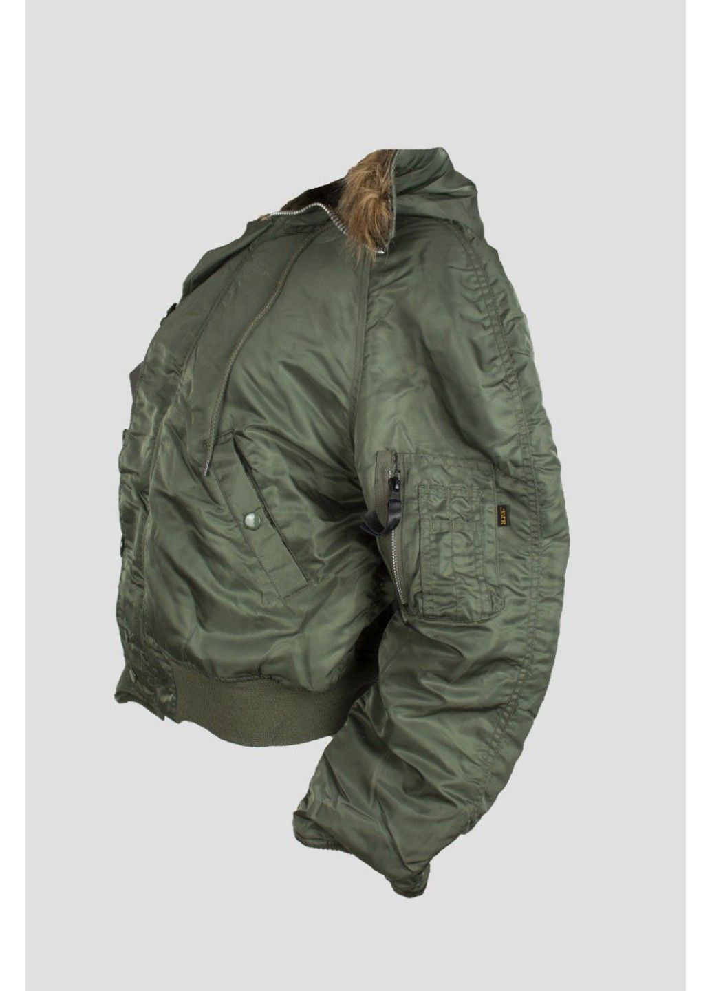 Зеленая зимняя куртка бомбер h.p.s. No Brand
