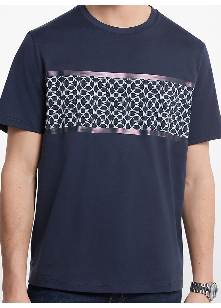 Синяя футболка Michael Kors