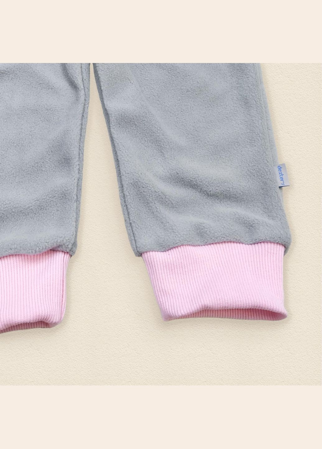 Ромпер дитячий флісовий на блискавці Jerry Сірий dexter's (300482460)