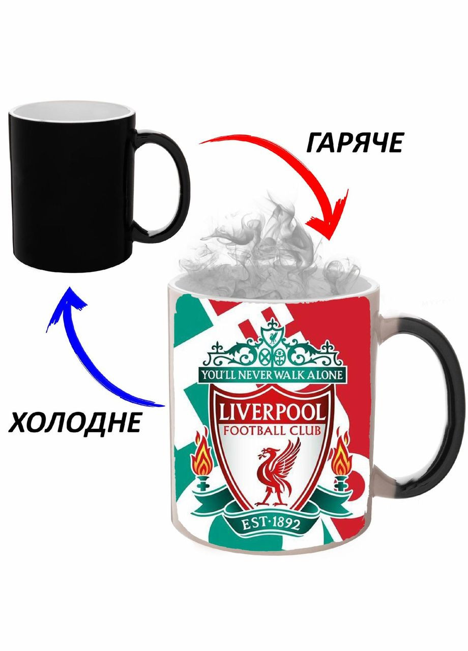 Чашка хамелон (кружка, чашка) Ливерпуль (Футбольная команда) #014 Черная 330 мл No Brand (323470583)