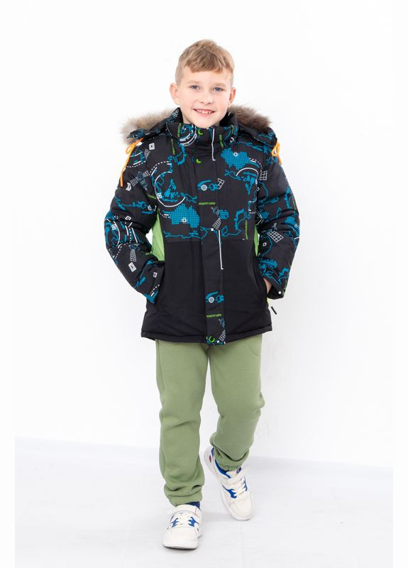 Салатовая зимняя куртка для мальчика (зима) No Brand