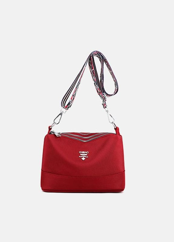 Клатч нейлоновий через плече з кольоровим ремінцем Red Italian Bags (290253805)