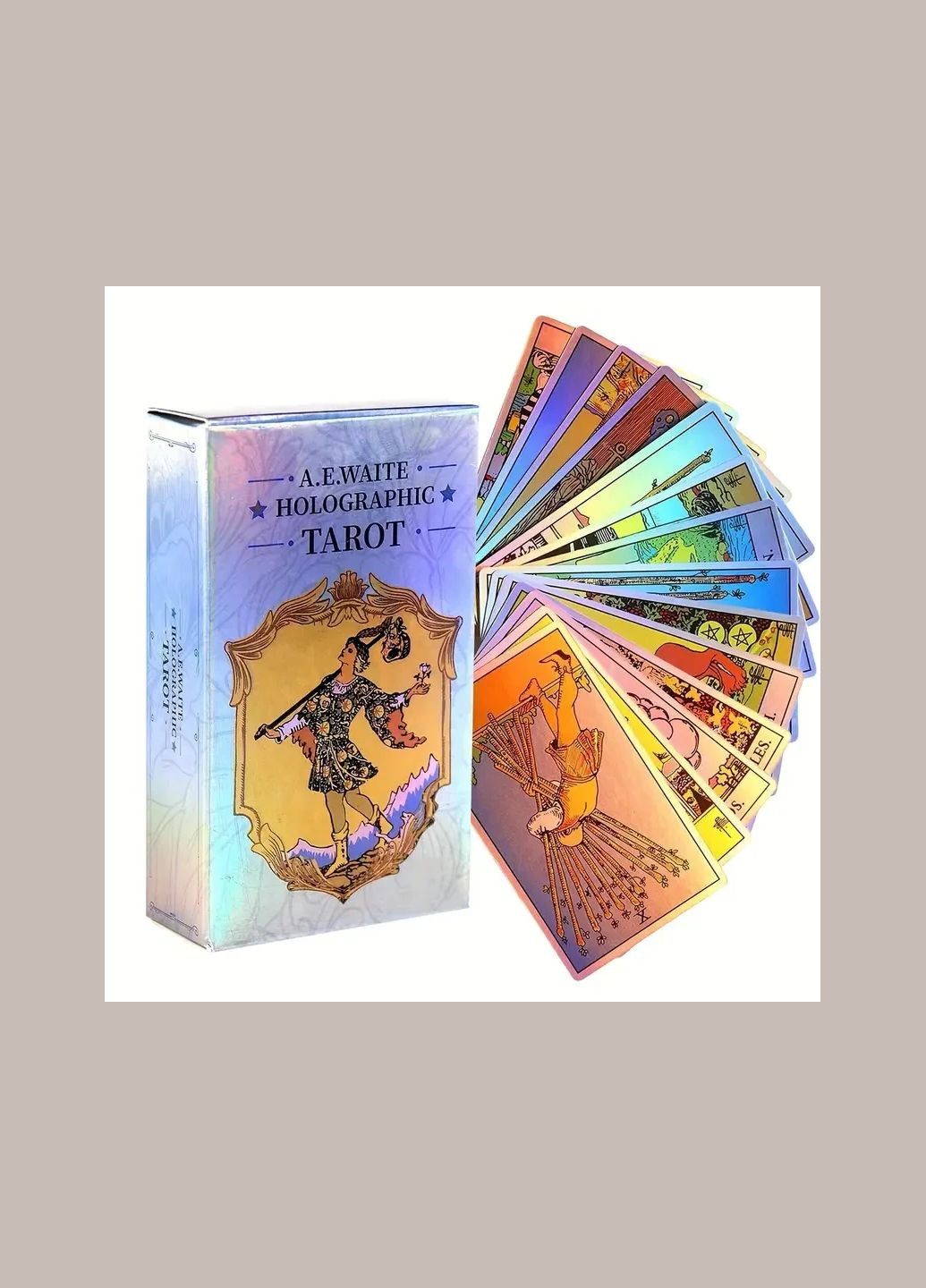 Голографические карты Таро Райдера-Вейта A.E.Waite Holographic Tarot 78 карт Taro (332183701)