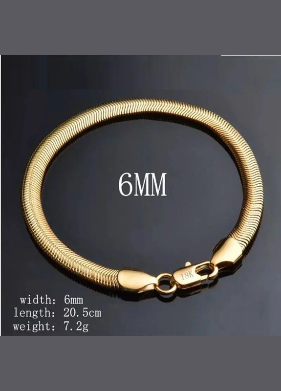 Браслет Pulseiras толстая цепочка змейка 18К мужской No Brand (338436397)