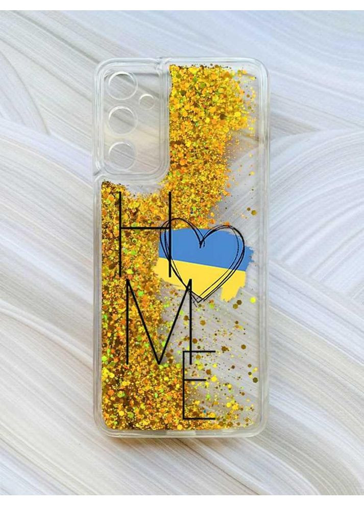 Чехол с плавающими блестками на Samsung Galaxy A24 (A245) Золотой:: Дом Украина (принт 353) CASE CONTROL (360692454)