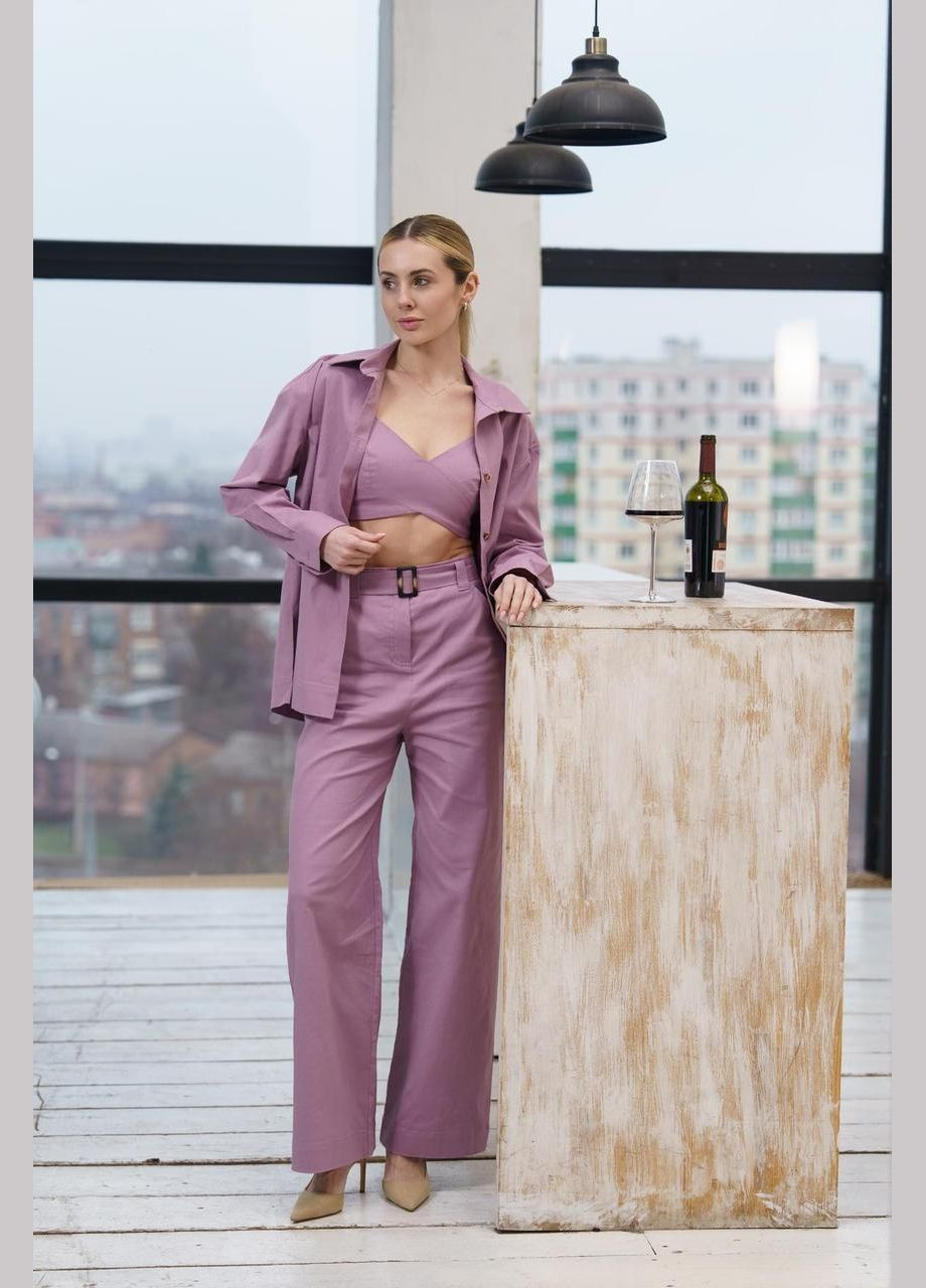 Женский костюм (рубашка, топ, штаны), лёгкий классический деловой комплект, подойдёт как для офиса так и дя прогулок Intruder (359378482)
