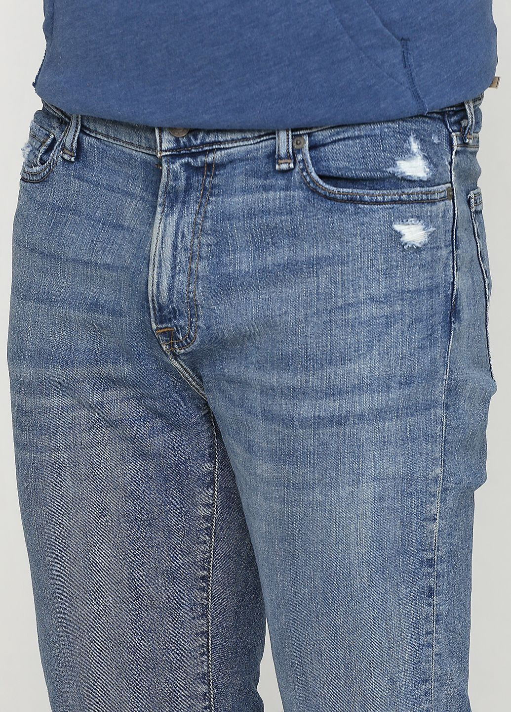 Светло-синие демисезонные джинсы athletic slim af4304m Abercrombie & Fitch
