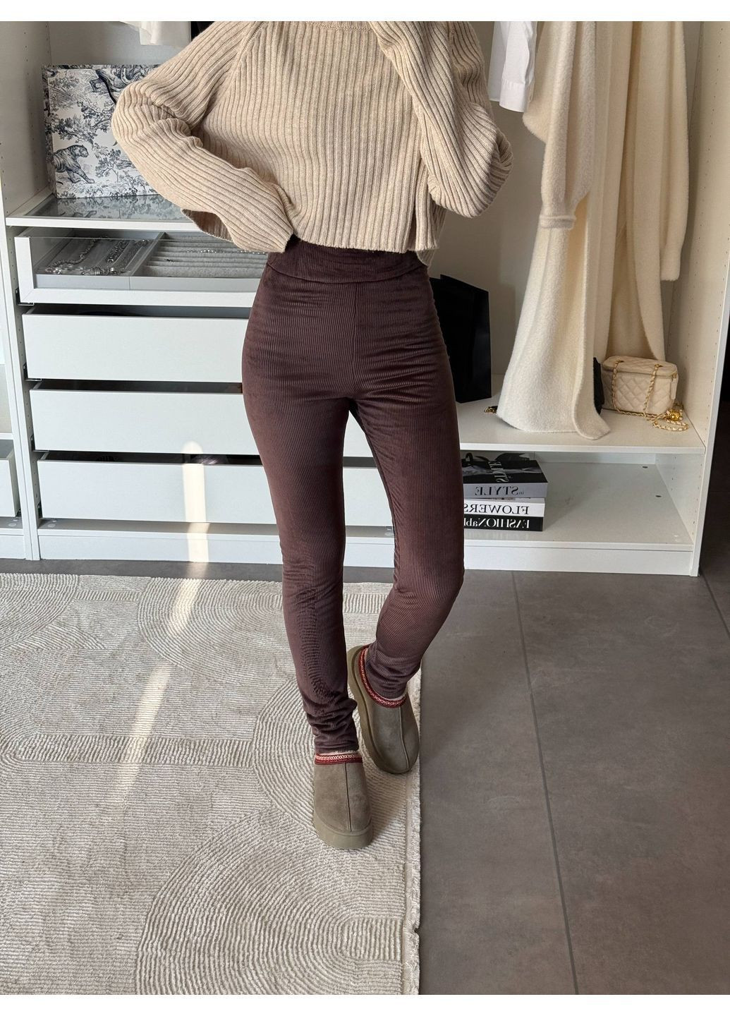 Женские лосины велюр рубчик на меху Osoblyva (371907556)