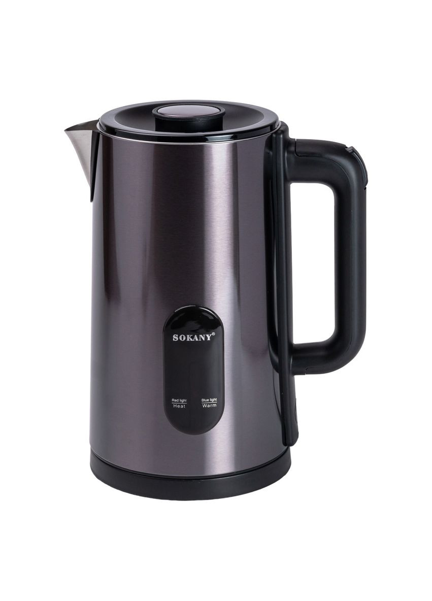 Електрочайник із нержавіючої сталі SK-09019 дисковий 3 л 2000вт є індикатор рівня води Sokany (302146246)