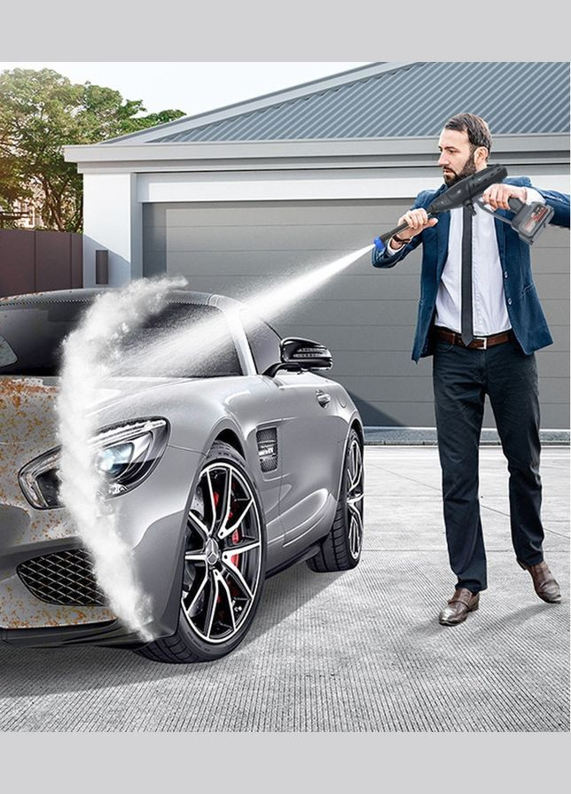 Мощная мойка беспроводная на аккумуляторе MDHL пистолет-мойка высокого давления 96V + кейс Portable 8103 (301088591)