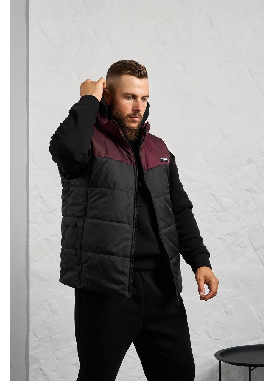 Черный зимний костюм мужской тройка Garna