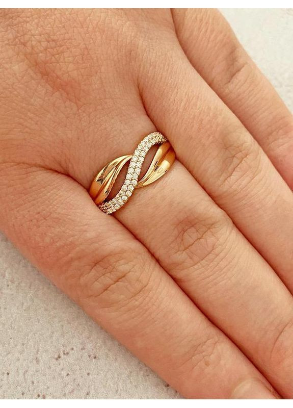 Позолочене Кільце р.18. Позолочена Каблучка. Позолота No Brand (362535143)