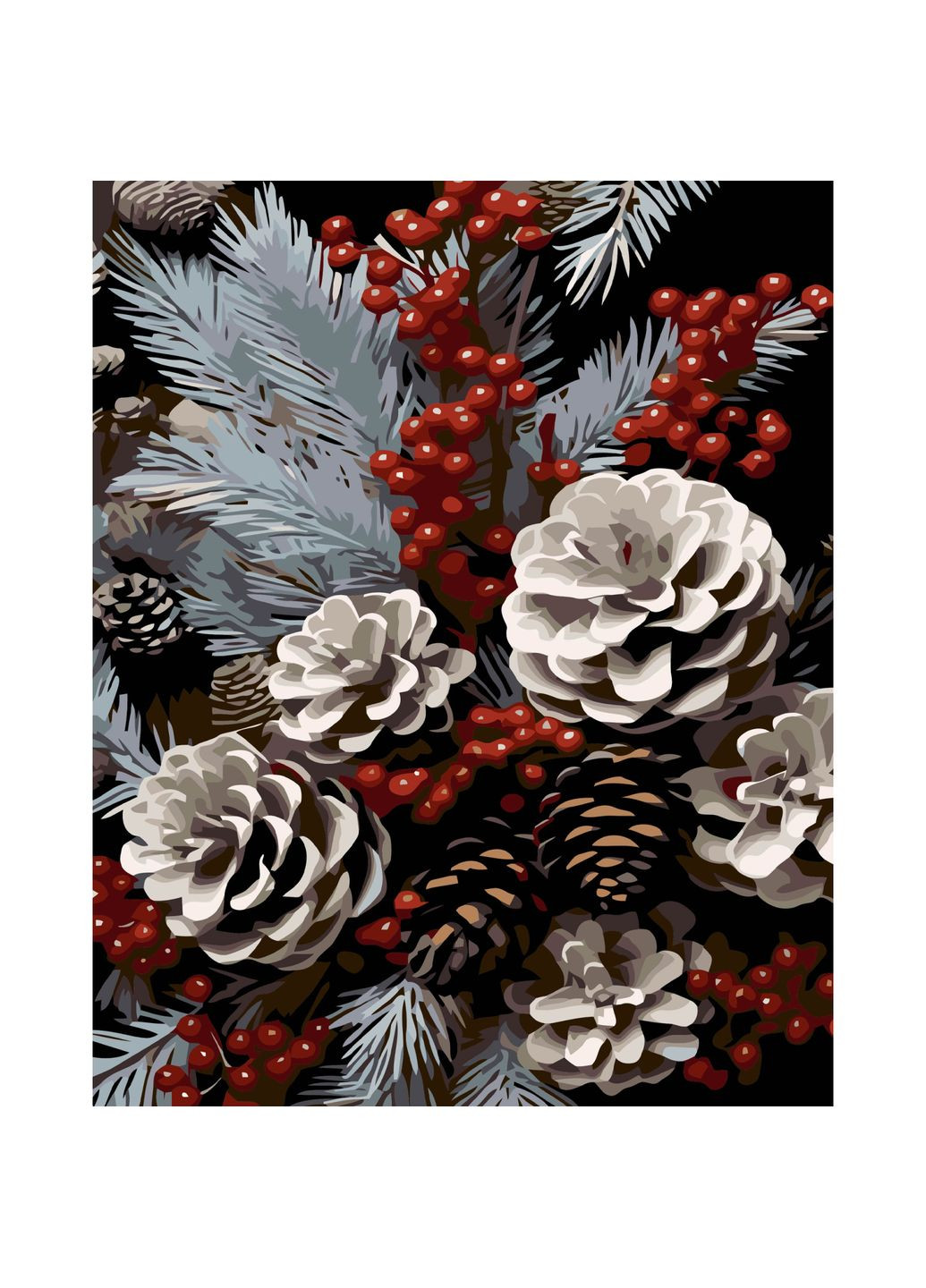 Картина по номерам "Зимняя композиция" см для взрослых – творчество и развлечение. Strateg (369758752)