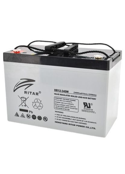 Аккумуляторная батарея AGM 12V 90.0Ah Q1/4, Gray Case (HR12340W) Ritar (334675897)