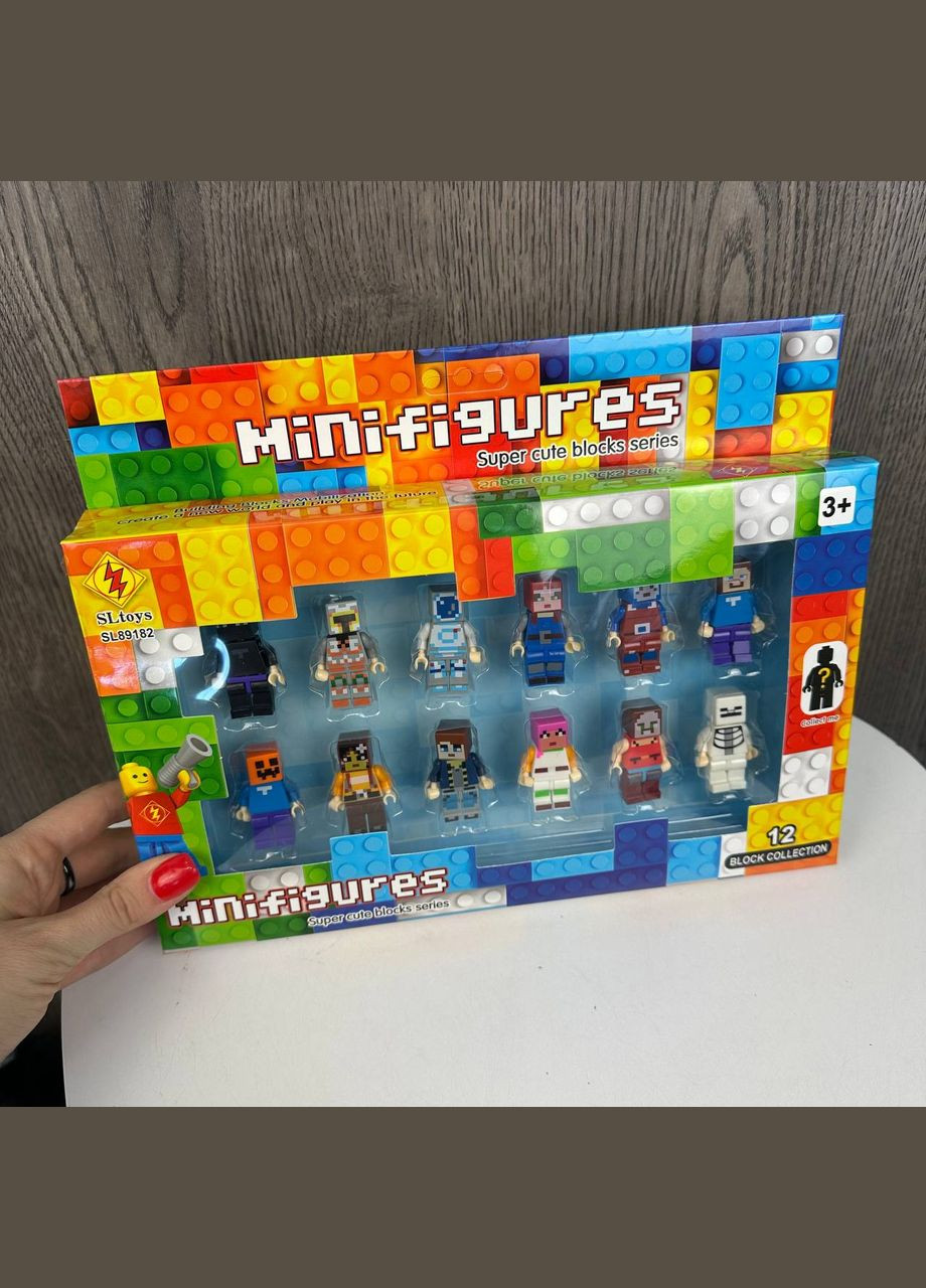 Набір фігурок жителі Minecraft фігурки 12 шт іграшкові герої Майнкрафт Diy (328948441)