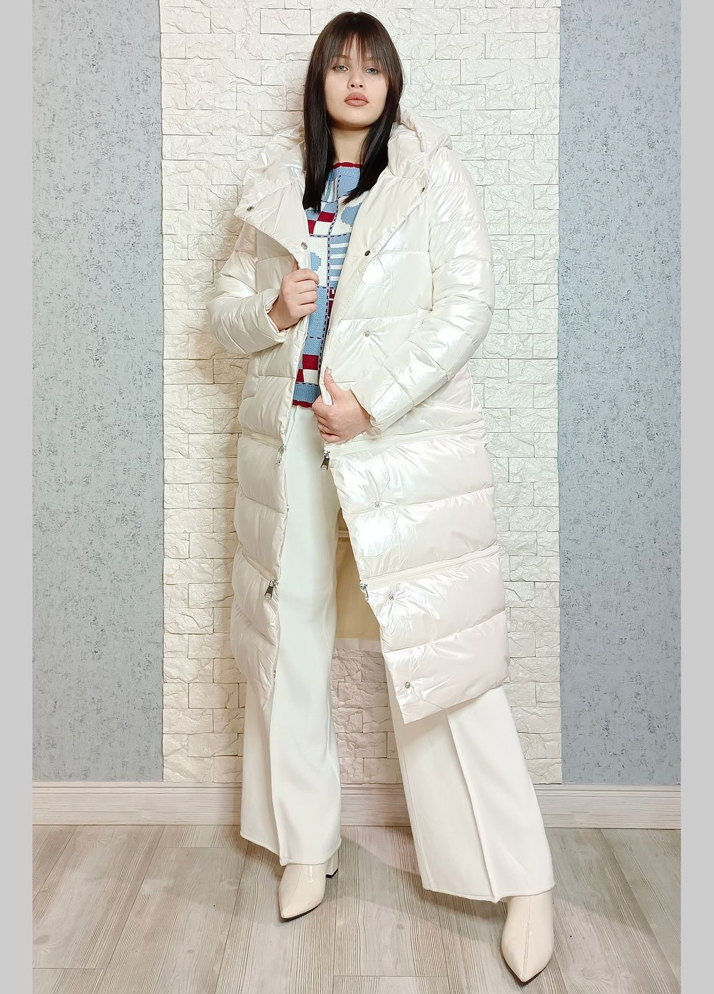 Молочное зимнее Пальто трансформер трансформер Vince Otto