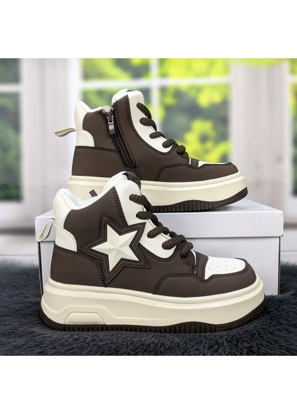 Коричневые повседневные осенние ботинки детские для девочки демисезонные Clibee