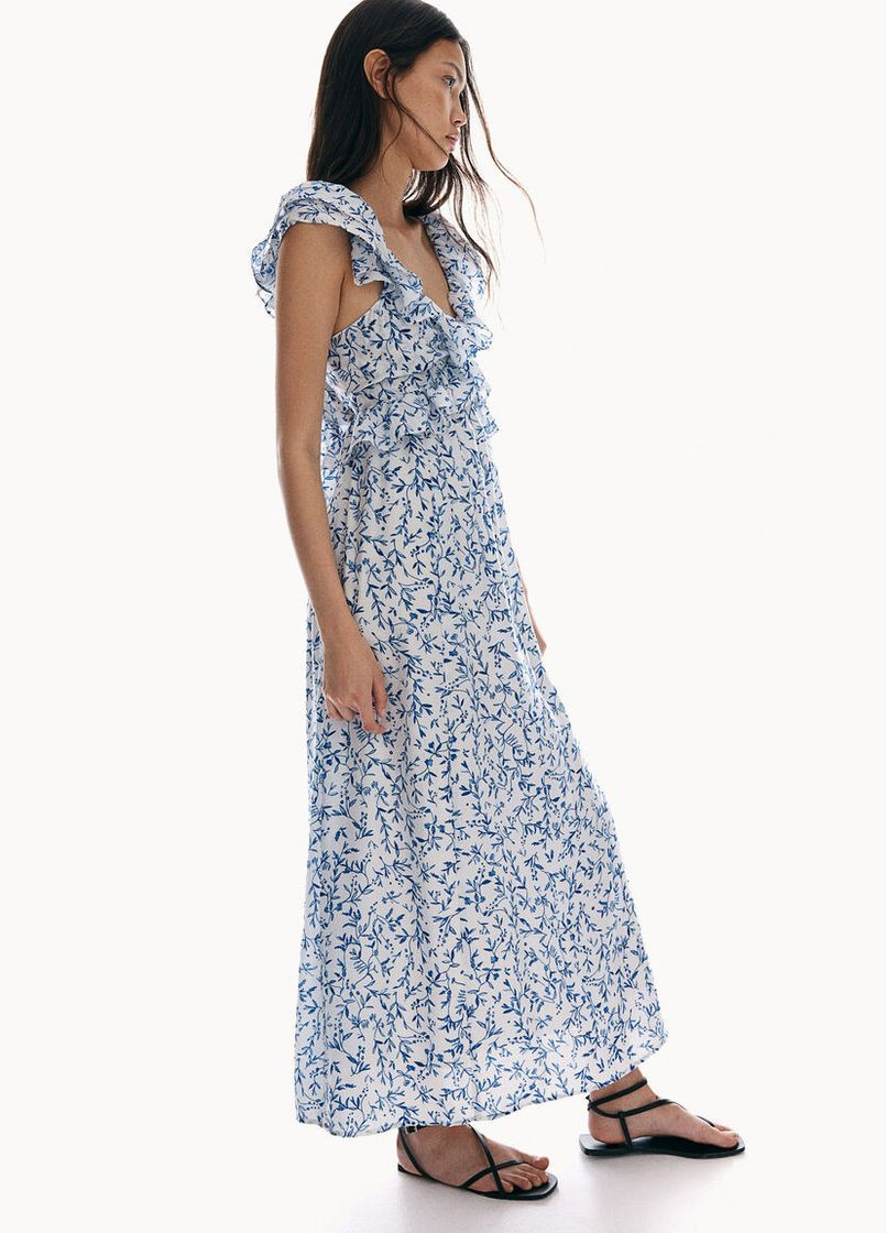 Белое платье H&M однотонное