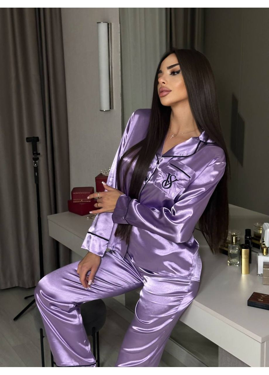 Лілова піжама viktoria’s secret,шовктуреччина,сорочка та штани Україна