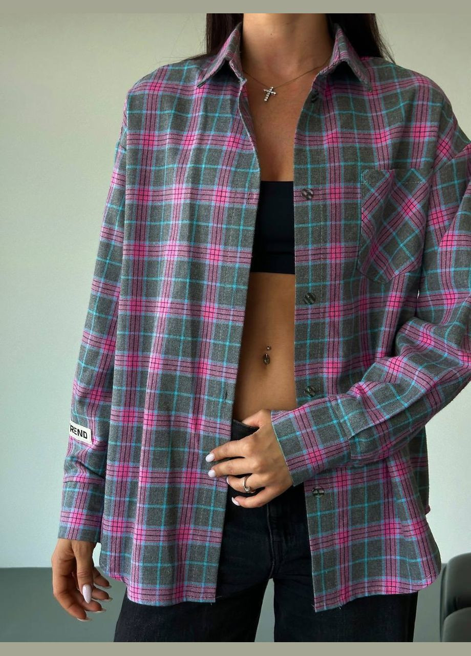 Жіноча сорочка в клітинку ТРЕНД No Brand (307059578)