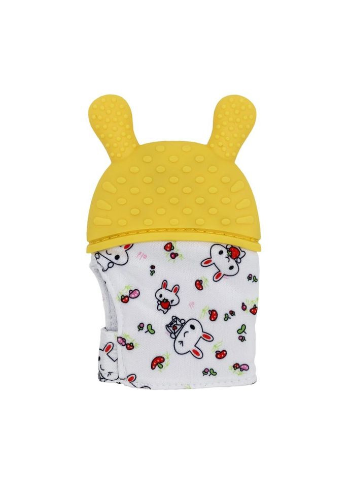 Прорізувач-рукавичка "Зайчик" MGZ-0404 (Yellow) на липучці No Brand (330018591)