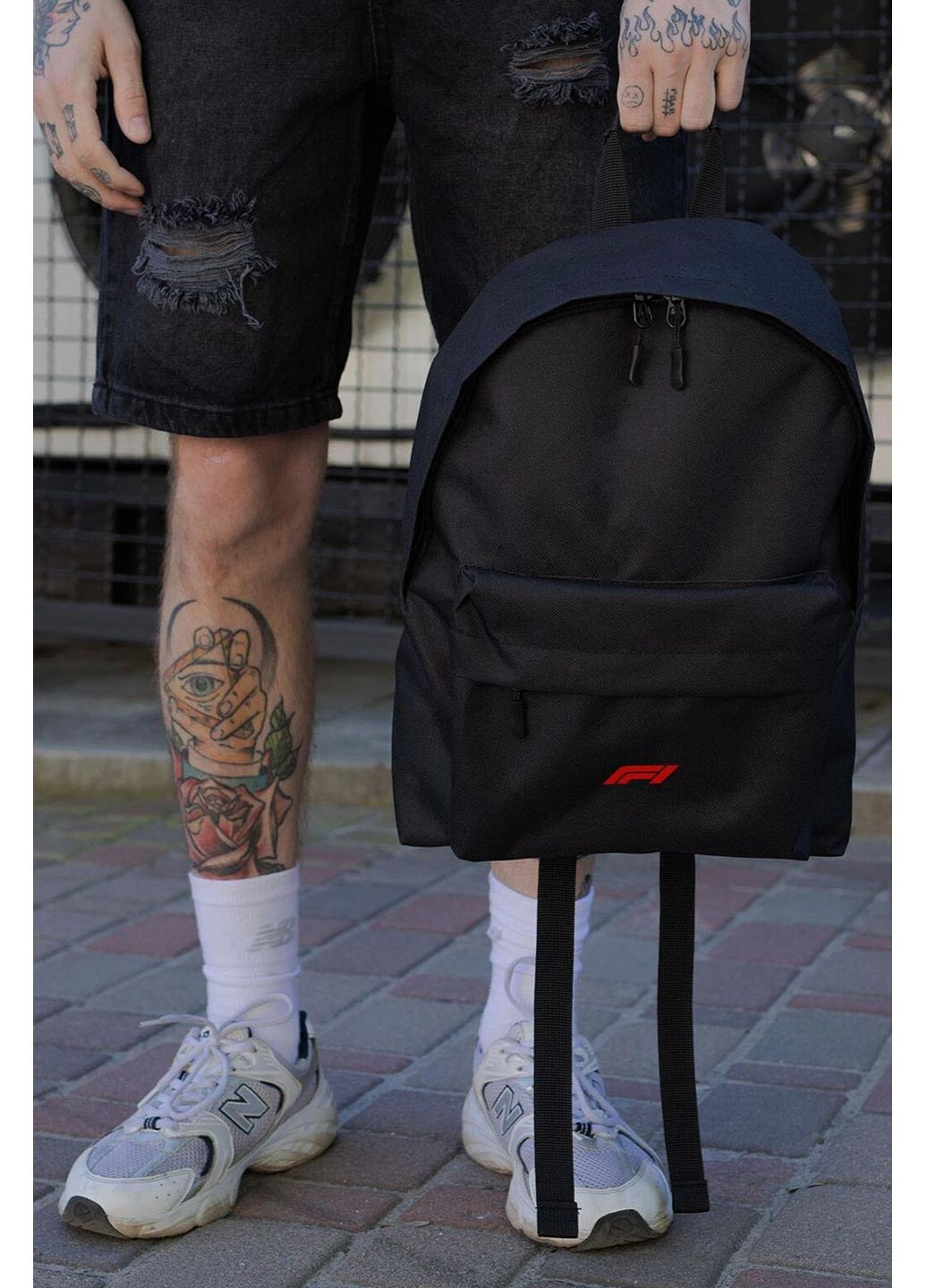 Чоловічий Повсякденний Рюкзак Шкільний Compact З Принтом F1Red Black Without (360641948)