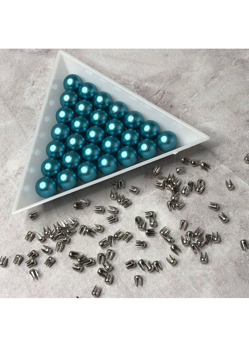 D-8 мм (100 шт) Пробивні намистини на заклепках - бірюзовий Plus-plus (353393269)