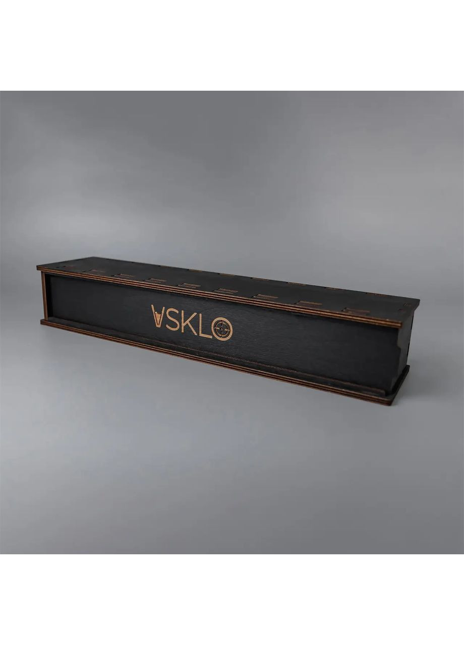 Рюмки на подставке 6 шт, вставки: якорь на подарок моряку | Деревянная упаковка Handmade 225-001-045 (366889340)