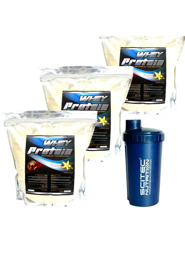 Комплект 6 кг WHEY PROTEIN WPC+WPH 78% HUNGARY вкус ваниль + шейкер в подарок No Brand (372648123)