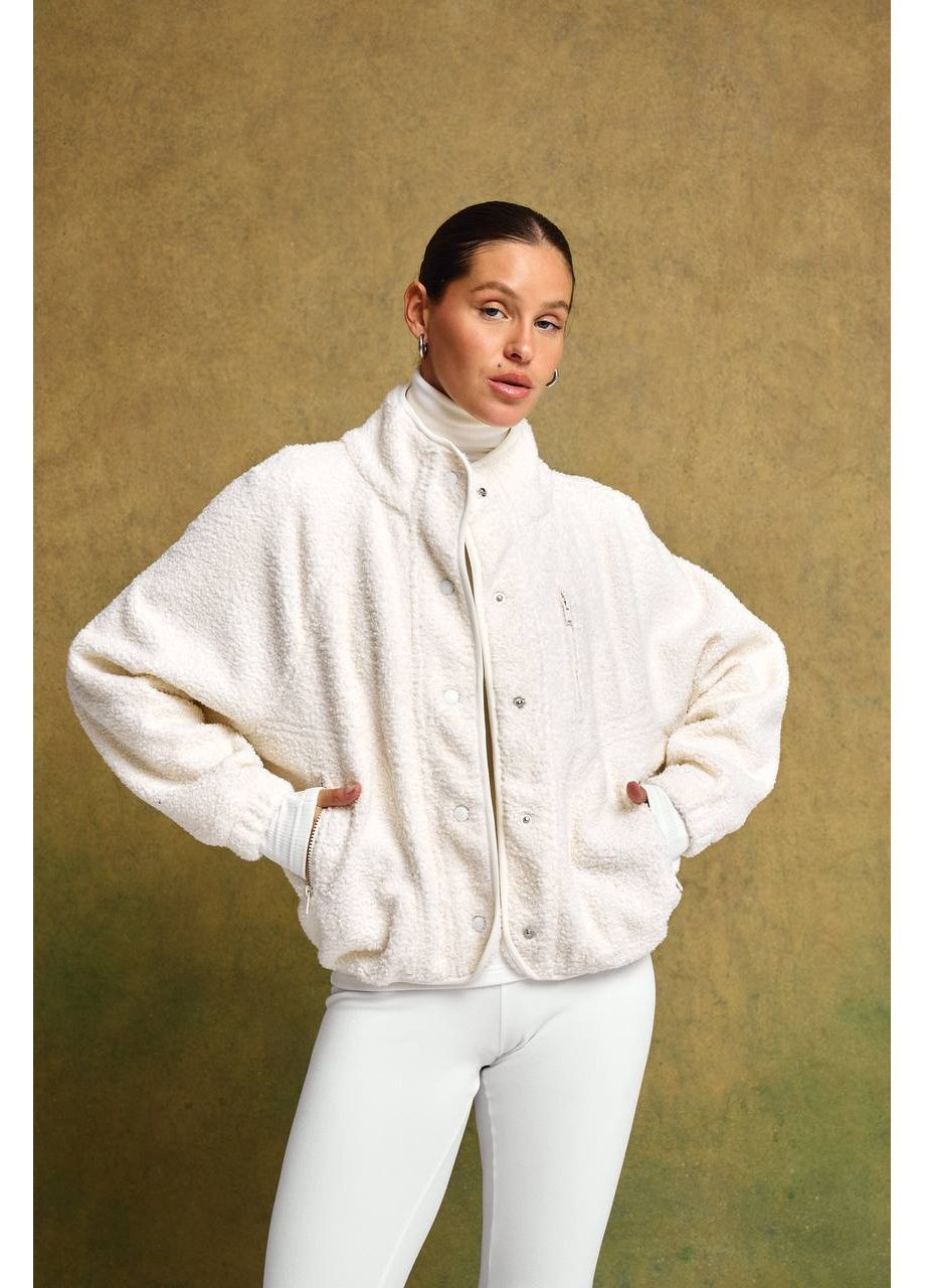 Бомбер жіночий з плюшу (тедді) на флісі (універсальний розмір) DK/DL Мода без кордонів на блискавці (366447253)