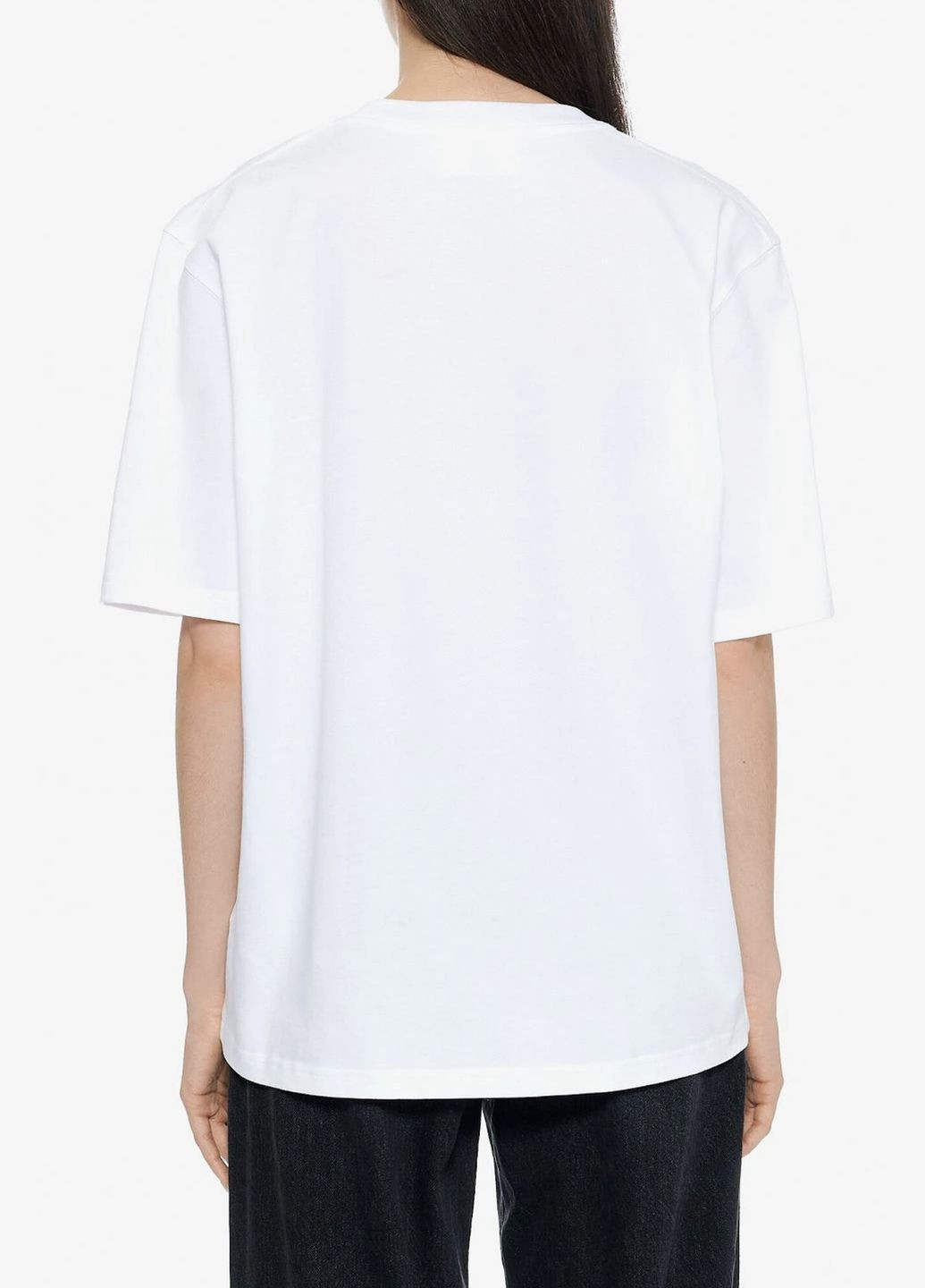 Футболка з щільної бавовни Ami Mattiussi AMI PARIS Розмір M Білий No Brand - (290998769)