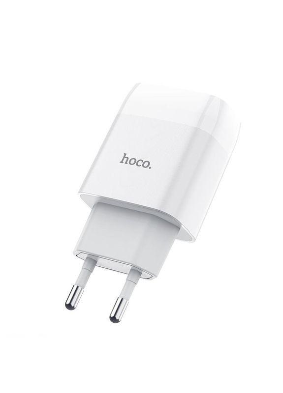 Зарядний пристрій C72A Glorious (1USB, 2.1А) White (6931474713018) + кабель Type-C Hoco (336951907)