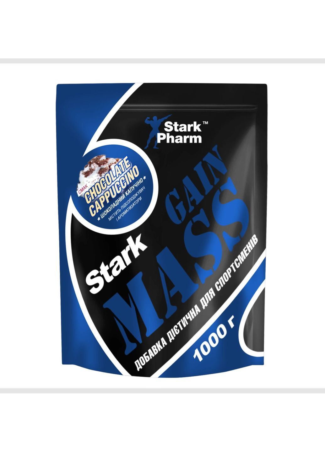 Гейнер для набору маси Stark Gain Mass Ostrowia Whey 1000г шоколад капучино високобілковий Stark Pharm (367956061)
