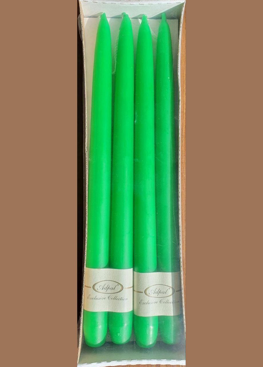 Свічка зелена h-29 см (у коробці 8 шт.) Adpal (315725109)