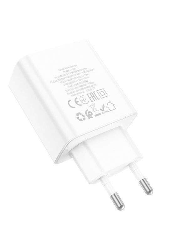 Адаптер мережевий Fuerza fourport charger C102A 4USB 28.5W блок білий Hoco (279553629)