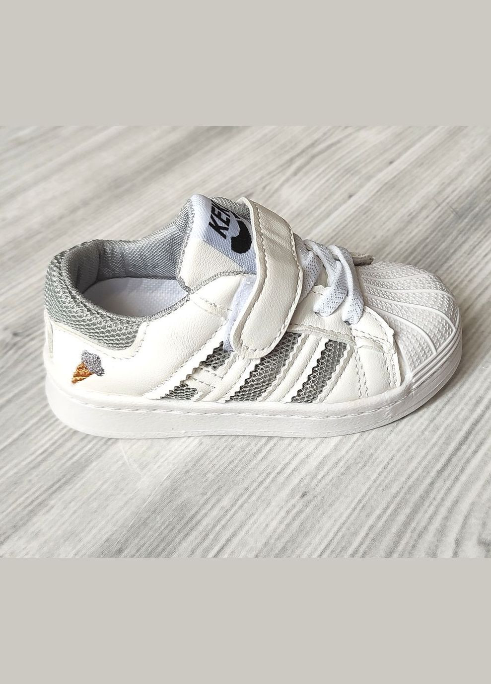 Цветные всесезонные кроссовки детские ice cream серые No Brand