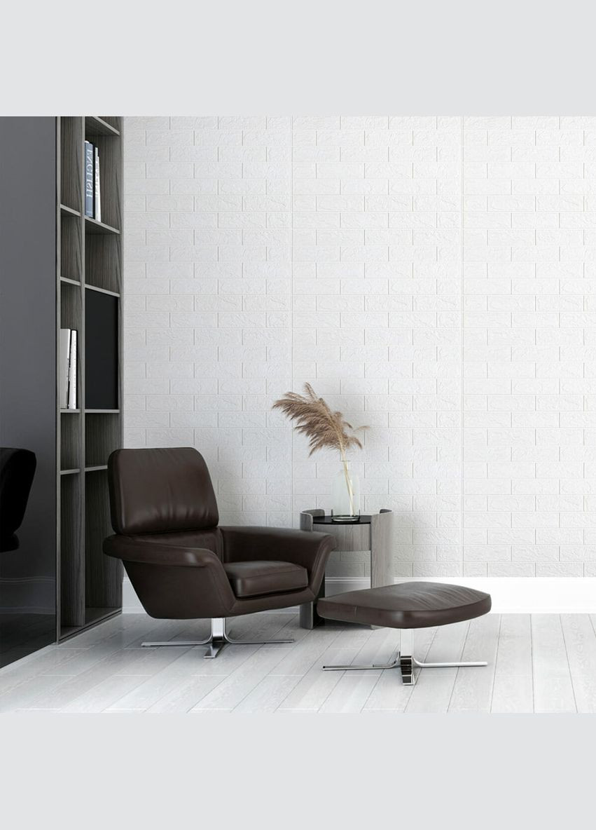 Самоклеящаяся 3D панель под белый кирпич в рулоне 19600x700x3мм (R001-3-20) SW-00001392 Sticker Wall (316101182)