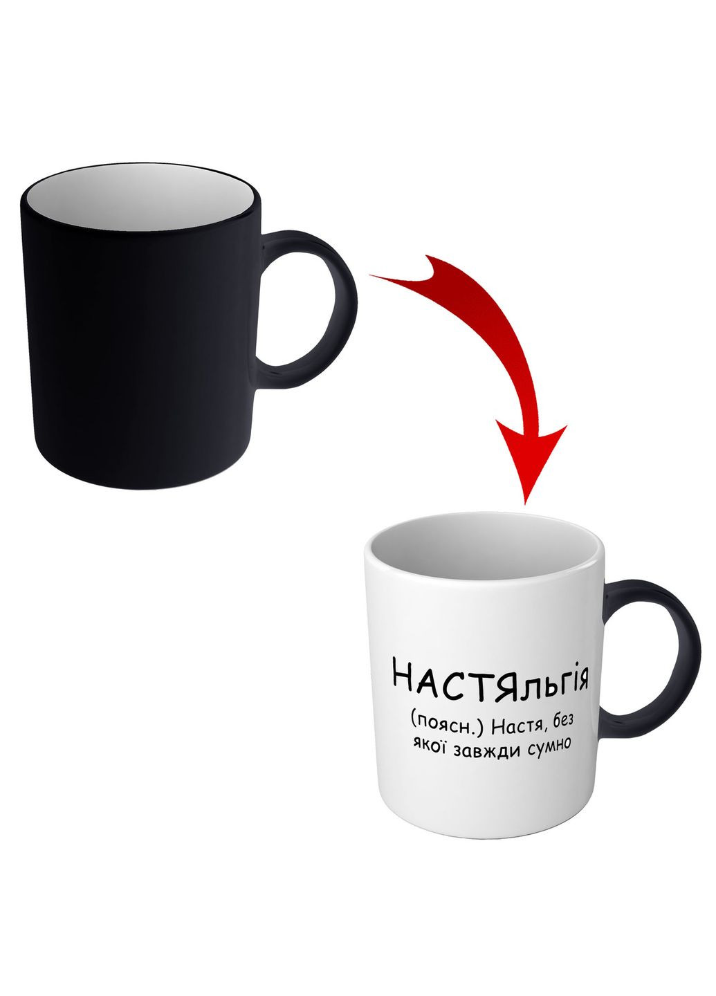 Іменна чашка хамелеон з приколом для Насті - НастяЛьгія No Brand (302521655)