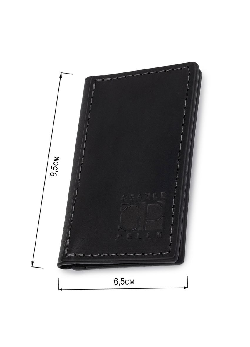 Картхолдер шкіряний для візиток 4 відділення універсальний чорний (sku_11397) No Brand (330012868)