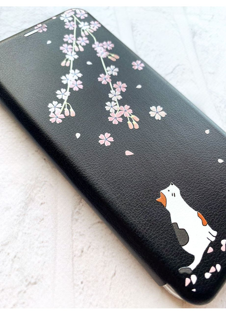 Чехол-книжка с рисунком на Xiaomi Redmi Note 12 Котик и сакура (принт 283) Creative (360694541)