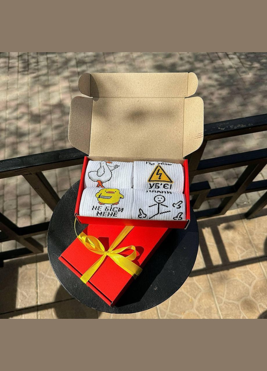 Комбинированные бокс мужских подарочных носков 40-45 на 4 пары Vakko (306424185)