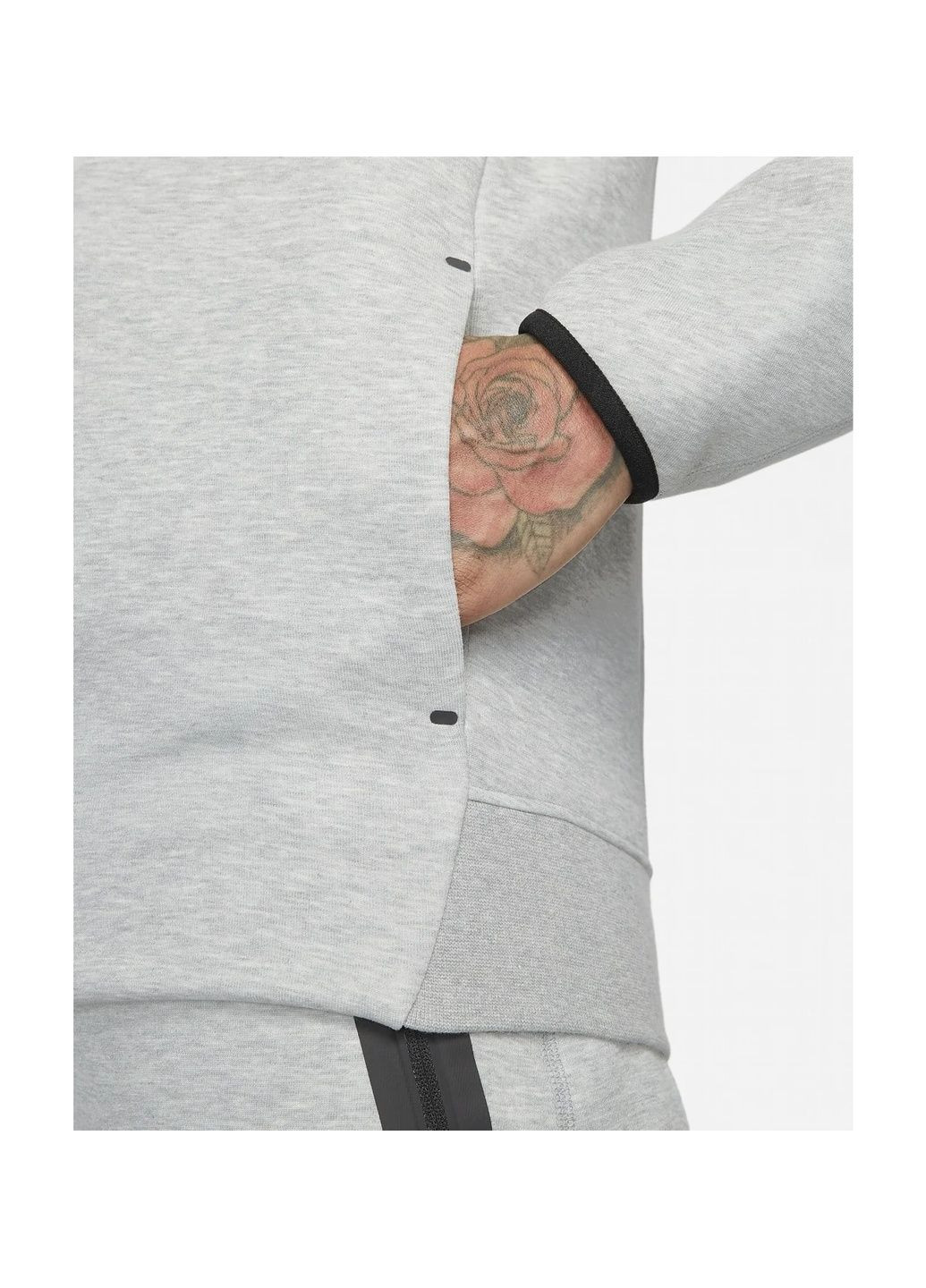 Худи мужские Sportswear Tech Fleece Pullover Hoodie Grey Nike (364662342)