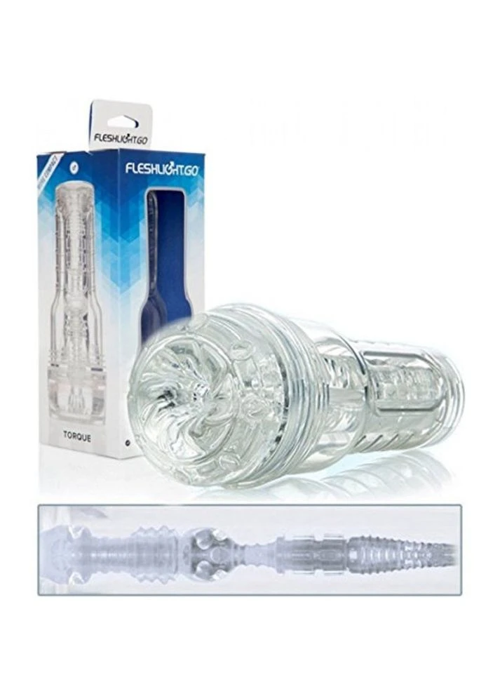 Мастурбатор в колбе с внутренним рельефом GO Torque Ice, прозрачный Fleshlight (303910786)
