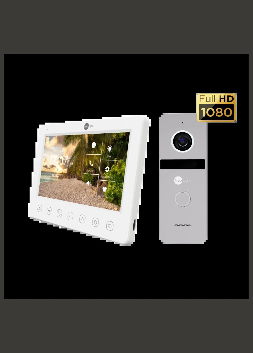 Комплект відеодомофону 7” KAPPA HD KIT (KAPPA HD White + SOLO FHD Silver) NeoLight (338565825)