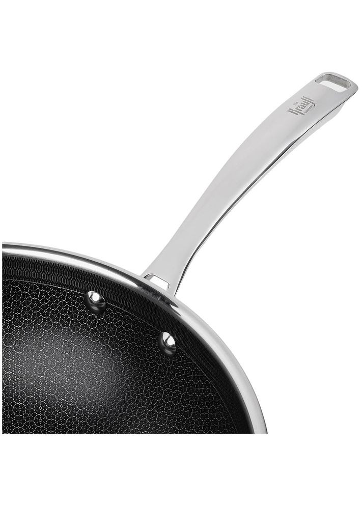 Сковорода WOK NanoPro 3-ply 28 см Silver/Black(25-305-213) Krauff (324021462)