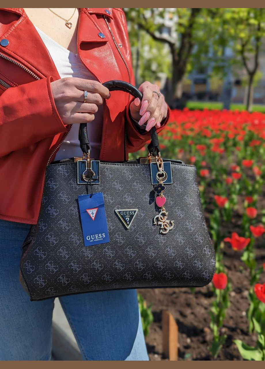 Сумка Гесс на три відділення чорний класичний No Brand (318821711)