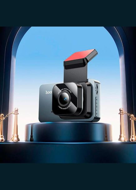 Автомобільний відеореєстратор 720P/30fps з 3" IPS дисплеєм, кут огляду 120 °, карта до 64GB Чорний Hoco DV9 (329442904)