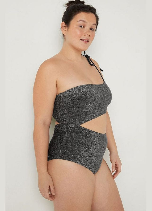 Черный летний купальник монокини на одно плечо монокини Victoria's Secret 332931419 black